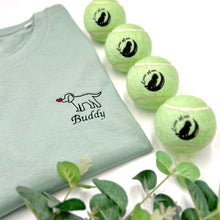Load image into Gallery viewer, Embroidered T-shirt - Doodle *with name*