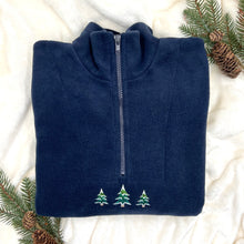 Load image into Gallery viewer, Quarter Zip Fleece - Pine Trees
