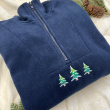 Load image into Gallery viewer, Quarter Zip Fleece - Pine Trees
