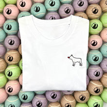 Load image into Gallery viewer, Embroidered T-shirt - French Bulldog *with name*
